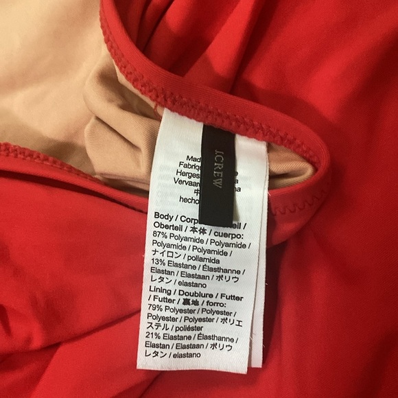 J. Crew Womens Cutout Tie Back One Piece Swimsuit size 12 Red - Picture 7 of 7